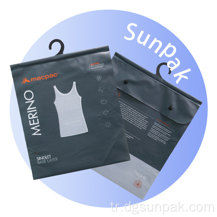 Giyim için şeffaf fermuarlı özel ziplock torbası